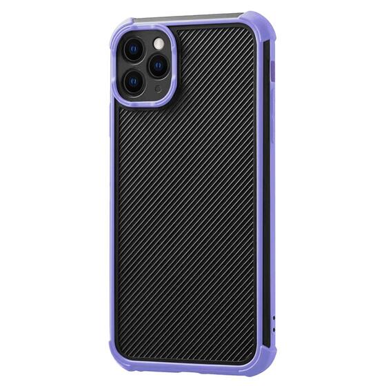 Microsonic Apple iPhone 11 Pro Kılıf Chester Carbon Lila