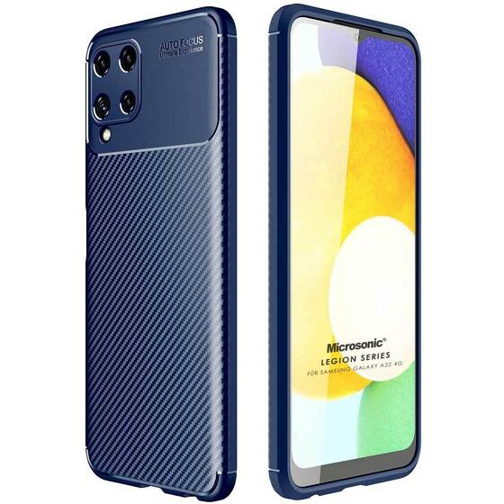 Microsonic Samsung Galaxy A22 4G Kılıf Legion Series Lacivert