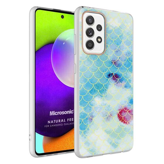 Microsonic Samsung Galaxy A52 Natural Feel Desenli Kılıf Fish Scale