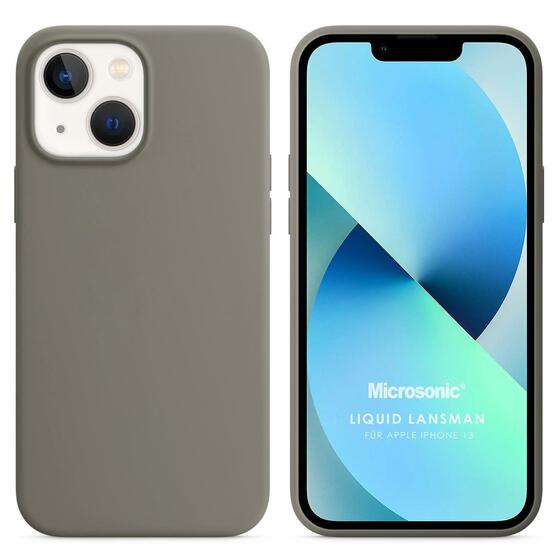 Microsonic Apple iPhone 13 Kılıf Liquid Lansman Silikon Gri