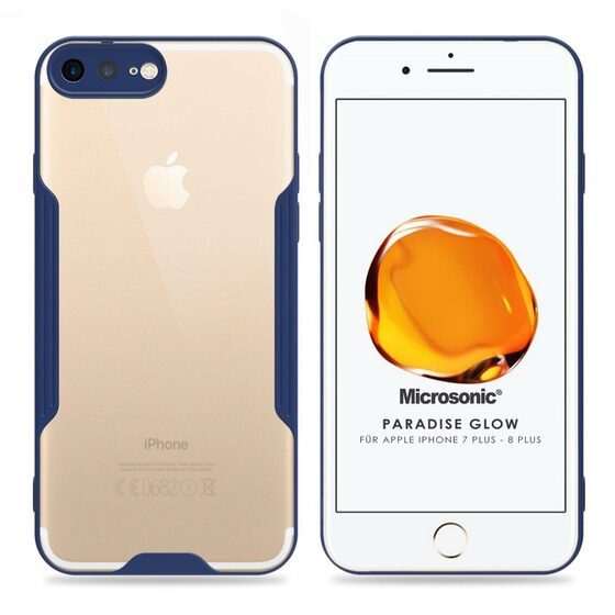 Microsonic Apple iPhone 8 Plus Kılıf Paradise Glow Lacivert