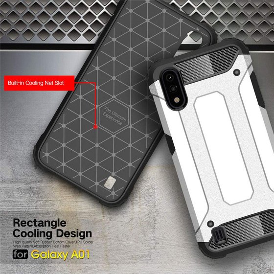 Microsonic Samsung Galaxy A01 Kılıf Rugged Armor Mavi