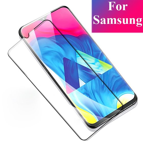 Microsonic Samsung Galaxy M30 Tam Kaplayan Temperli Cam Ekran koruyucu Siyah