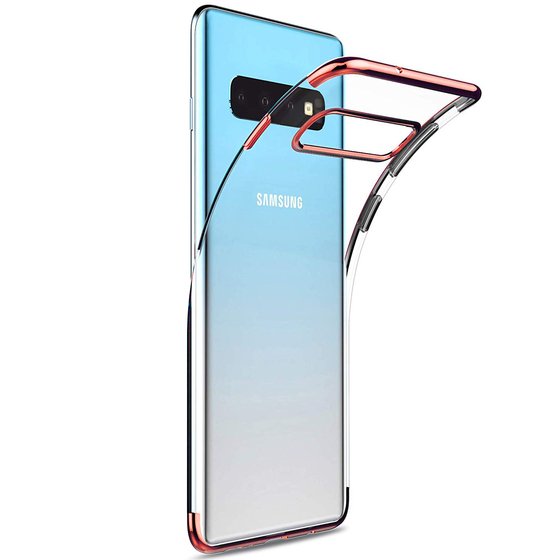 Microsonic Samsung Galaxy S10 Plus Kılıf Skyfall Transparent Clear Rose Gold