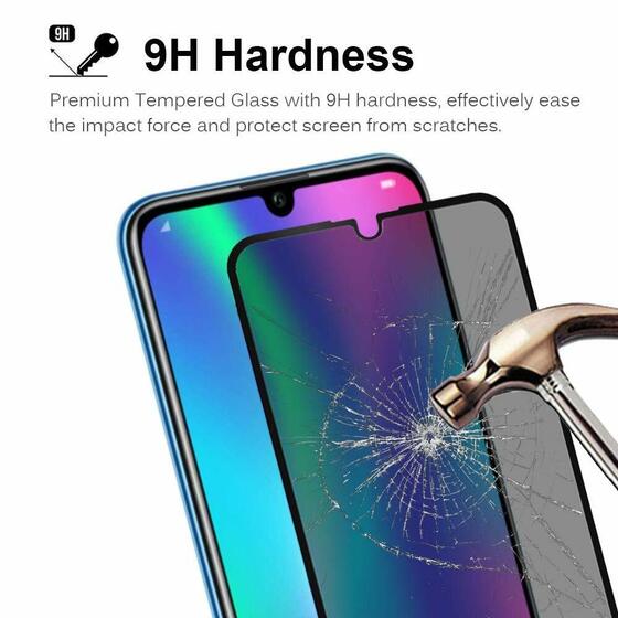 Microsonic Huawei Honor 10 Lite Privacy 5D Gizlilik Filtreli Cam Ekran Koruyucu Siyah