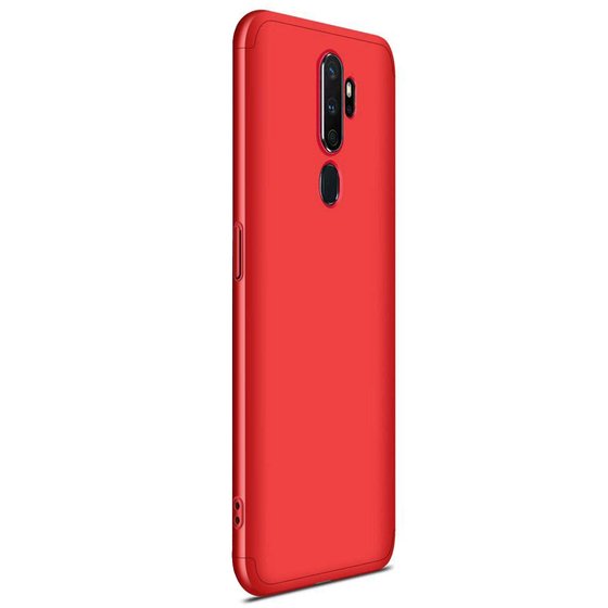 Microsonic Oppo A9 2020 Kılıf Double Dip 360 Protective Kırmızı