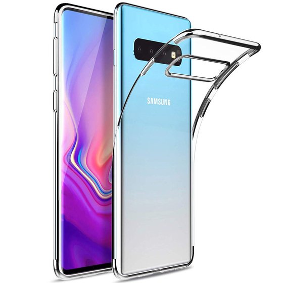 Microsonic Samsung Galaxy S10 Plus Kılıf Skyfall Transparent Clear Gümüş