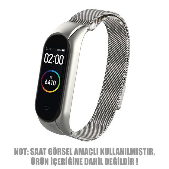 Microsonic Xiaomi Mi Band 7 Milanese Loop Kordon Gümüş