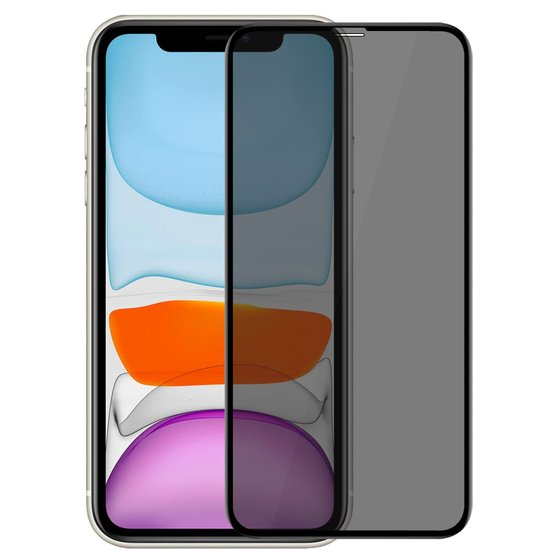 Microsonic Apple iPhone 11 (6.1'') Privacy 5D Gizlilik Filtreli Cam Ekran Koruyucu Siyah