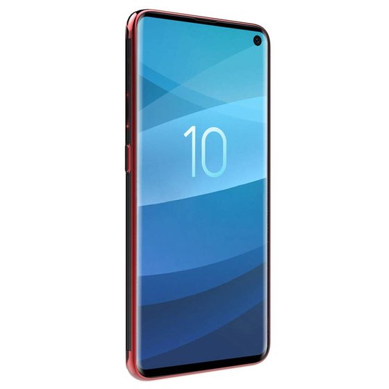 Microsonic Samsung Galaxy S10e Kılıf Skyfall Transparent Clear Kırmızı