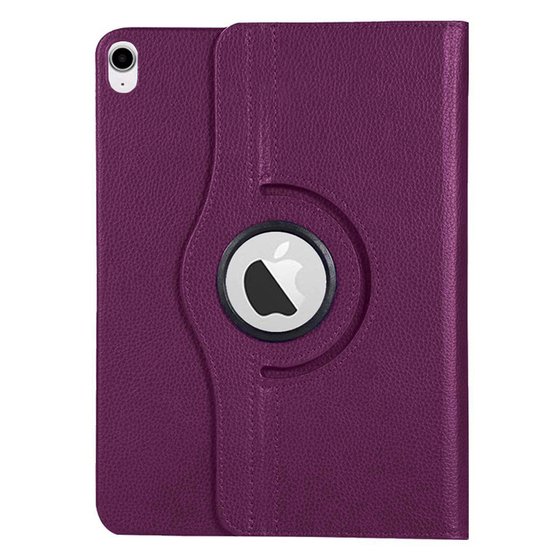 Microsonic Apple iPad Air 13 2024 Kılıf (A2898-A2899) 360 Rotating Stand Deri Mor