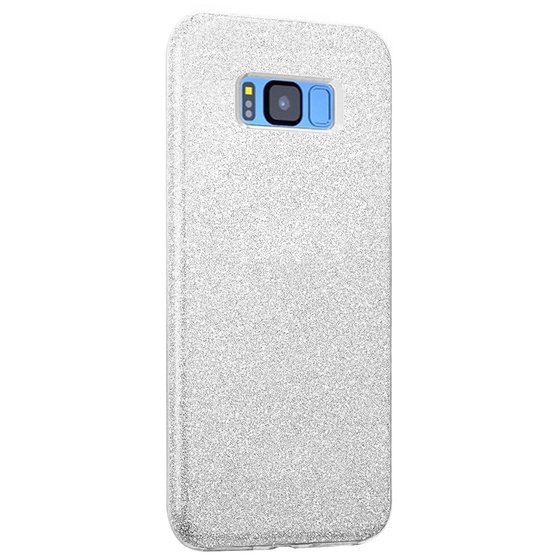 Microsonic Samsung Galaxy S8 Plus Kılıf Sparkle Shiny Gümüş