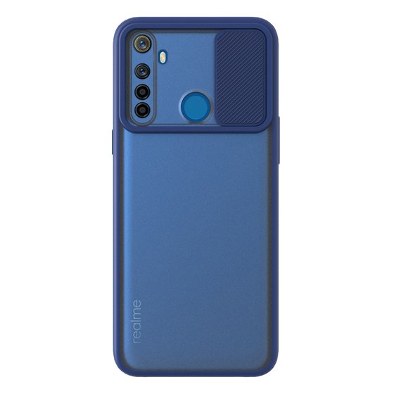 Microsonic Realme 6i Kılıf Slide Camera Lens Protection Lacivert