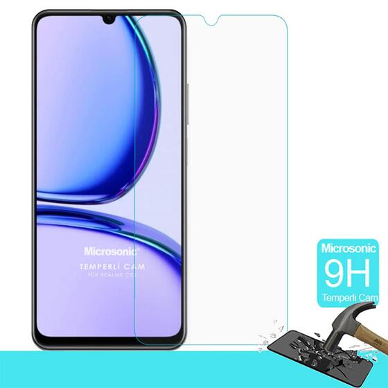 Microsonic Realme C53 Tempered Glass Cam Ekran Koruyucu