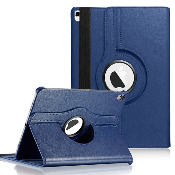 Microsonic Apple iPad Air 13 2024 Kılıf (A2898-A2899) 360 Rotating Stand Deri Lacivert