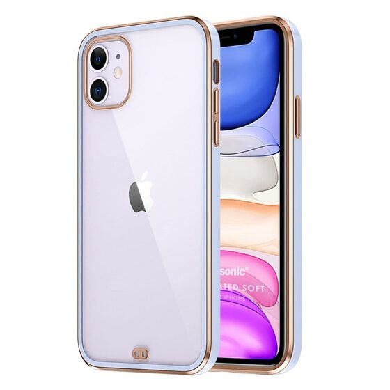 Microsonic Apple iPhone 11 Kılıf Laser Plated Soft Lila