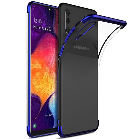 Microsonic Samsung Galaxy A50 Kılıf Skyfall Transparent Clear Mavi