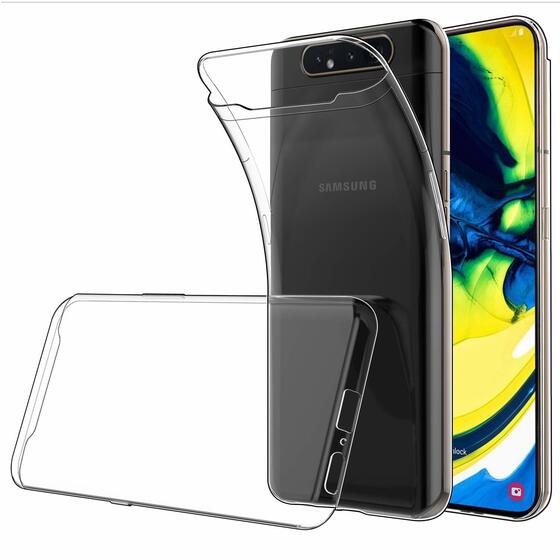 Microsonic Samsung Galaxy A80 Kılıf Transparent Soft Beyaz