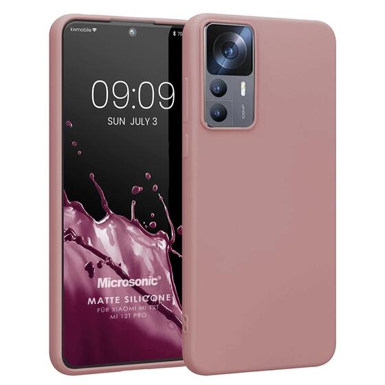 Microsonic Matte Silicone Xiaomi Mi 12T Kılıf Rose Gold