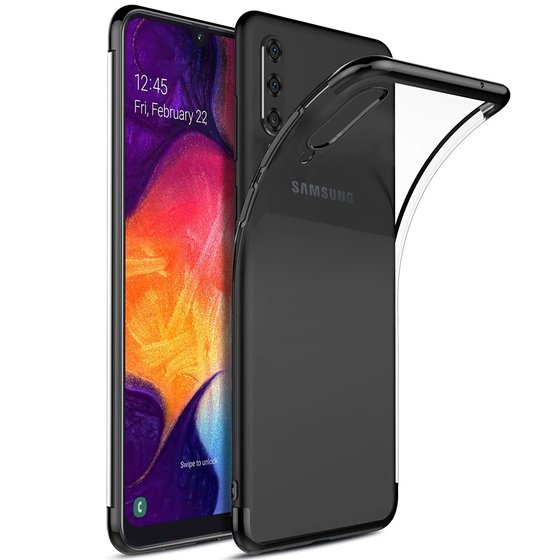 Microsonic Samsung Galaxy A50 Kılıf Skyfall Transparent Clear Siyah