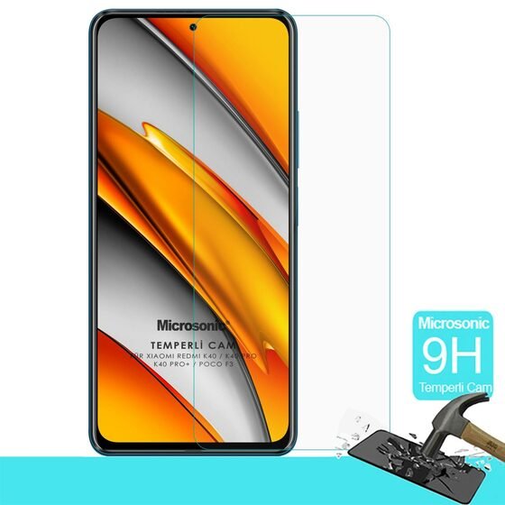 Microsonic Xiaomi Redmi K40 Pro+ Tempered Glass Cam Ekran Koruyucu