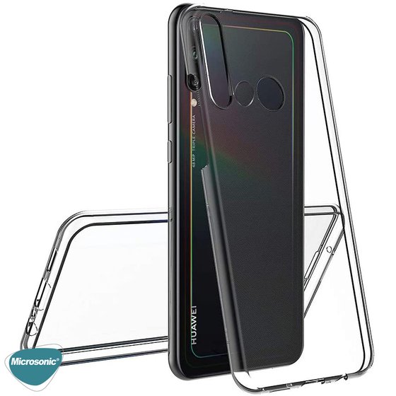 Microsonic Huawei Y7P Kılıf 6 tarafı tam full koruma 360 Clear Soft Şeffaf