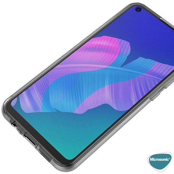 Microsonic Huawei Y7P Kılıf 6 tarafı tam full koruma 360 Clear Soft Şeffaf