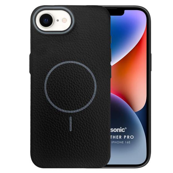 Microsonic Apple iPhone 16e Kılıf MagLeather Pro Siyah