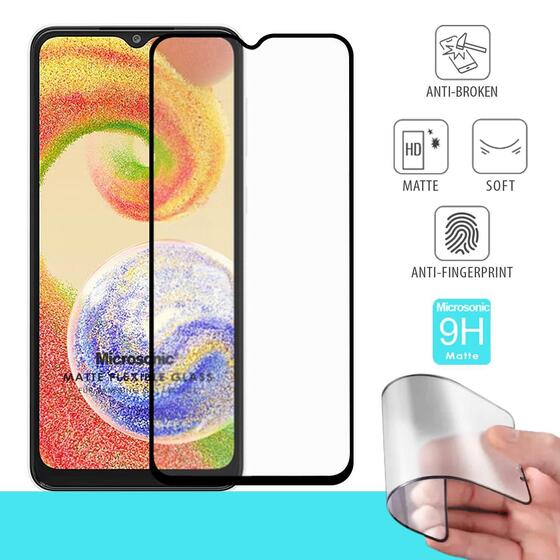 Microsonic Samsung Galaxy A04 Seramik Matte Flexible Ekran Koruyucu Siyah