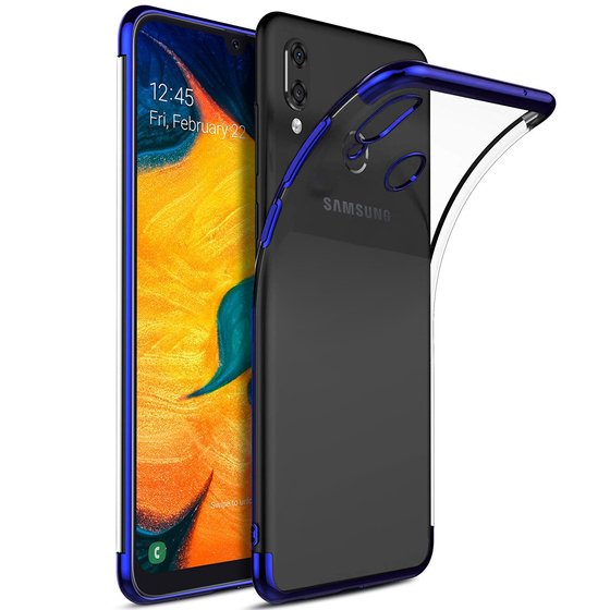 Microsonic Samsung Galaxy A30 Kılıf Skyfall Transparent Clear Mavi