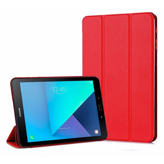 Microsonic Samsung Galaxy Tab S3 9.7'' T820/T825 Smart Case ve arka Kılıf Kırmızı