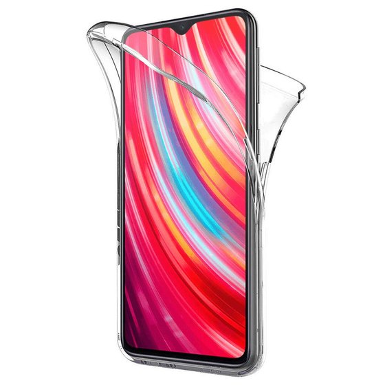 Microsonic Xiaomi Redmi Note 8 Pro Kılıf 6 tarafı tam full koruma 360 Clear Soft Şeffaf