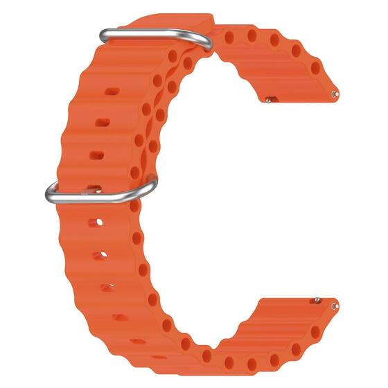 Microsonic Amazfit Cheetat (Round) Kordon Ocean Band Turuncu