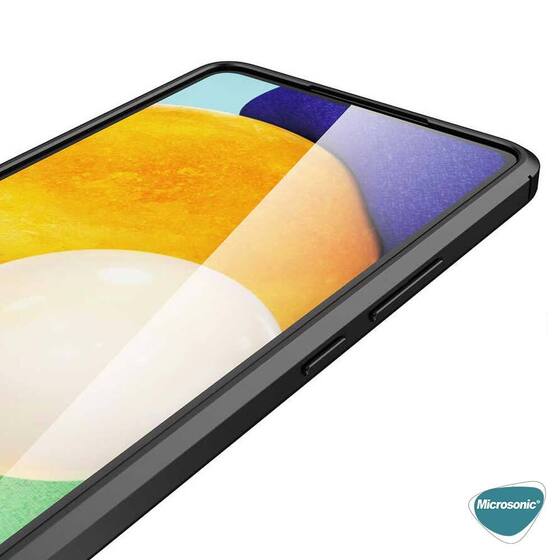 Microsonic Samsung Galaxy A33 5G Kılıf Deri Dokulu Silikon Siyah