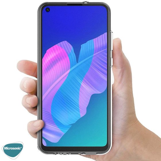 Microsonic Huawei P40 Lite E Kılıf 6 tarafı tam full koruma 360 Clear Soft Şeffaf