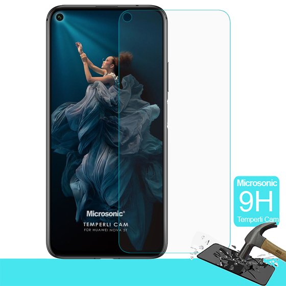 Microsonic Huawei Nova 5T Temperli Cam Ekran Koruyucu