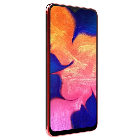 Microsonic Samsung Galaxy A10 Kılıf Skyfall Transparent Clear Kırmızı