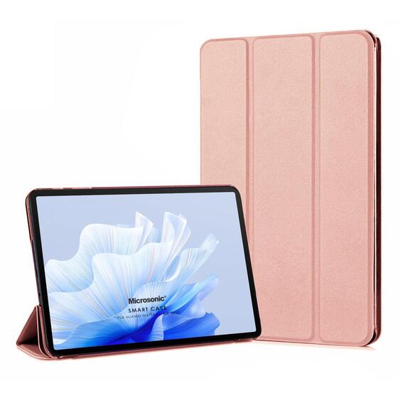 Microsonic Honor Pad X9 Kılıf Slim Translucent Back Smart Cover Rose Gold