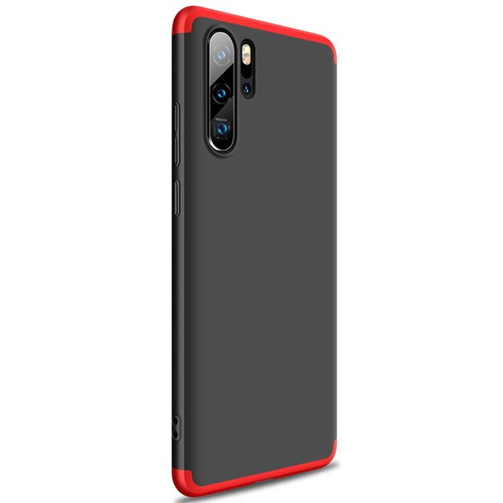 Microsonic Huawei P30 Pro Kılıf Double Dip 360 Protective Siyah Kırmızı