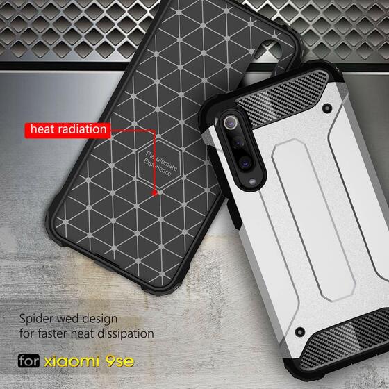 Microsonic Xiaomi Mi 9 SE Kılıf Rugged Armor Gold