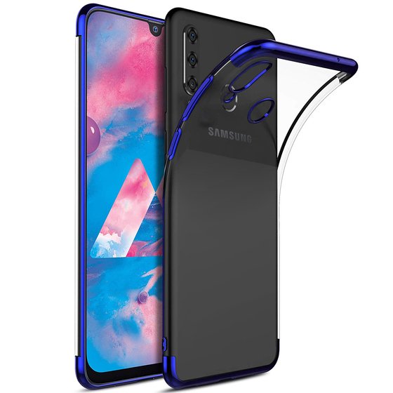 Microsonic Samsung Galaxy M30 Kılıf Skyfall Transparent Clear Mavi