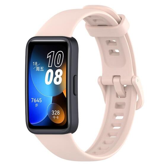 Microsonic Huawei Band 10 Kordon, Silicone Sport Band Pudra