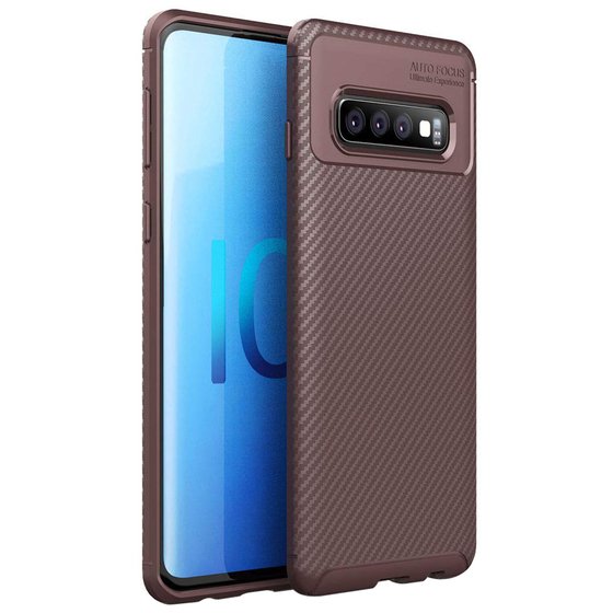 Microsonic Samsung Galaxy S10 Plus Kılıf Legion Series Kahverengi