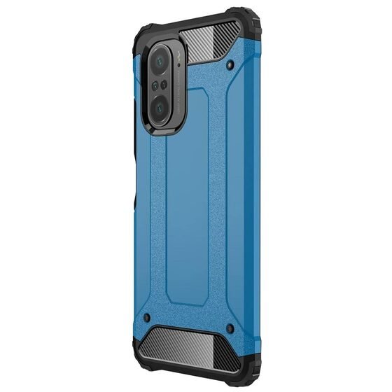 Microsonic Xiaomi Redmi K40 Kılıf Rugged Armor Mavi