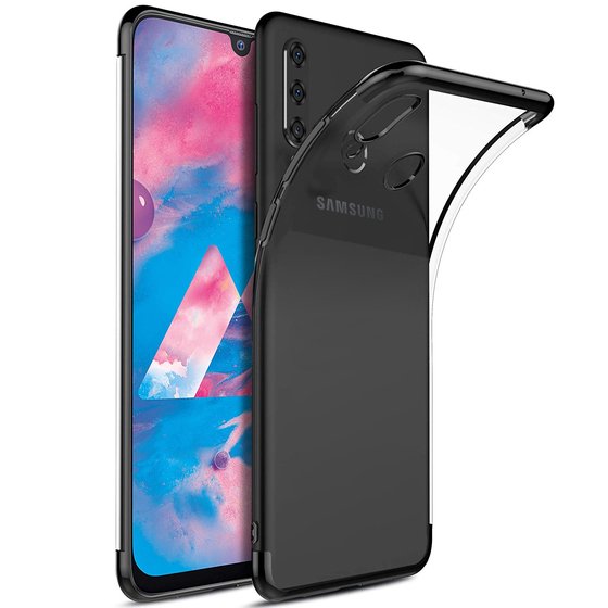 Microsonic Samsung Galaxy M30 Kılıf Skyfall Transparent Clear Siyah