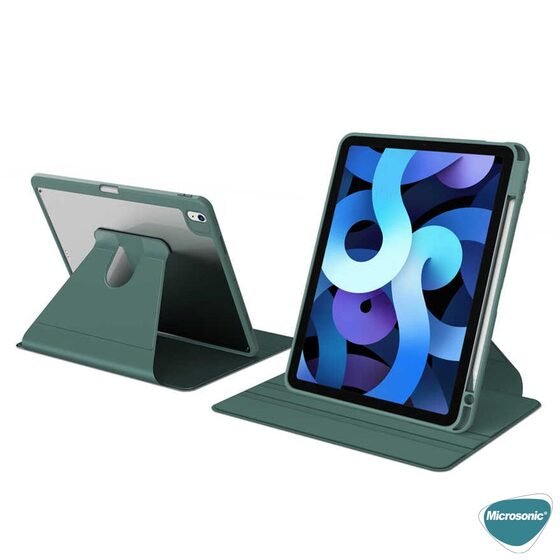 Microsonic Apple iPad 11.Nesil 2025 Kılıf (A3354-A3355) Regal Folio Koyu Yeşil