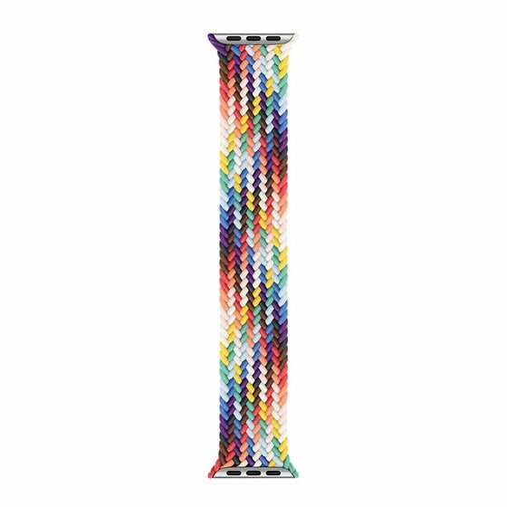 Microsonic Apple Watch Series 7 45mm Kordon, (Large Size, 160mm) Braided Solo Loop Band Pride Edition