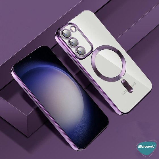 Microsonic Apple iPhone 11 Pro Kılıf MagSafe Luxury Electroplate Gümüş