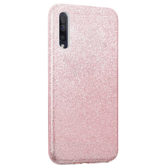 Microsonic Samsung Galaxy A30s Kılıf Sparkle Shiny Rose Gold