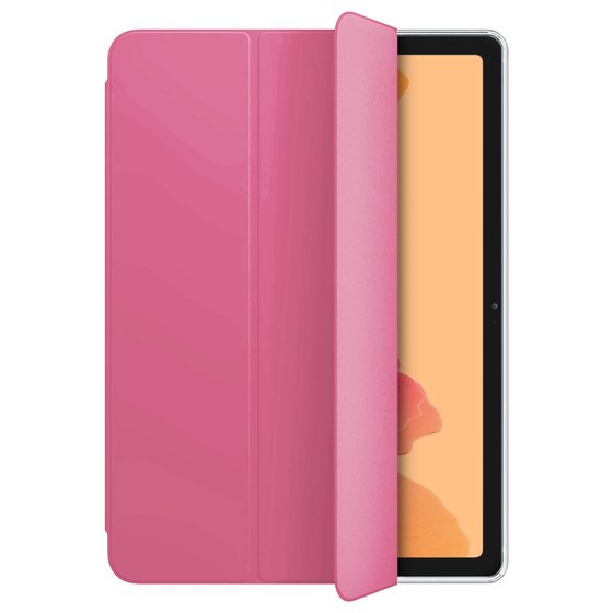 Microsonic Samsung Galaxy Tab A7 T500 Kılıf Slim Translucent Back Smart Cover Pembe